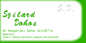 szilard dohos business card